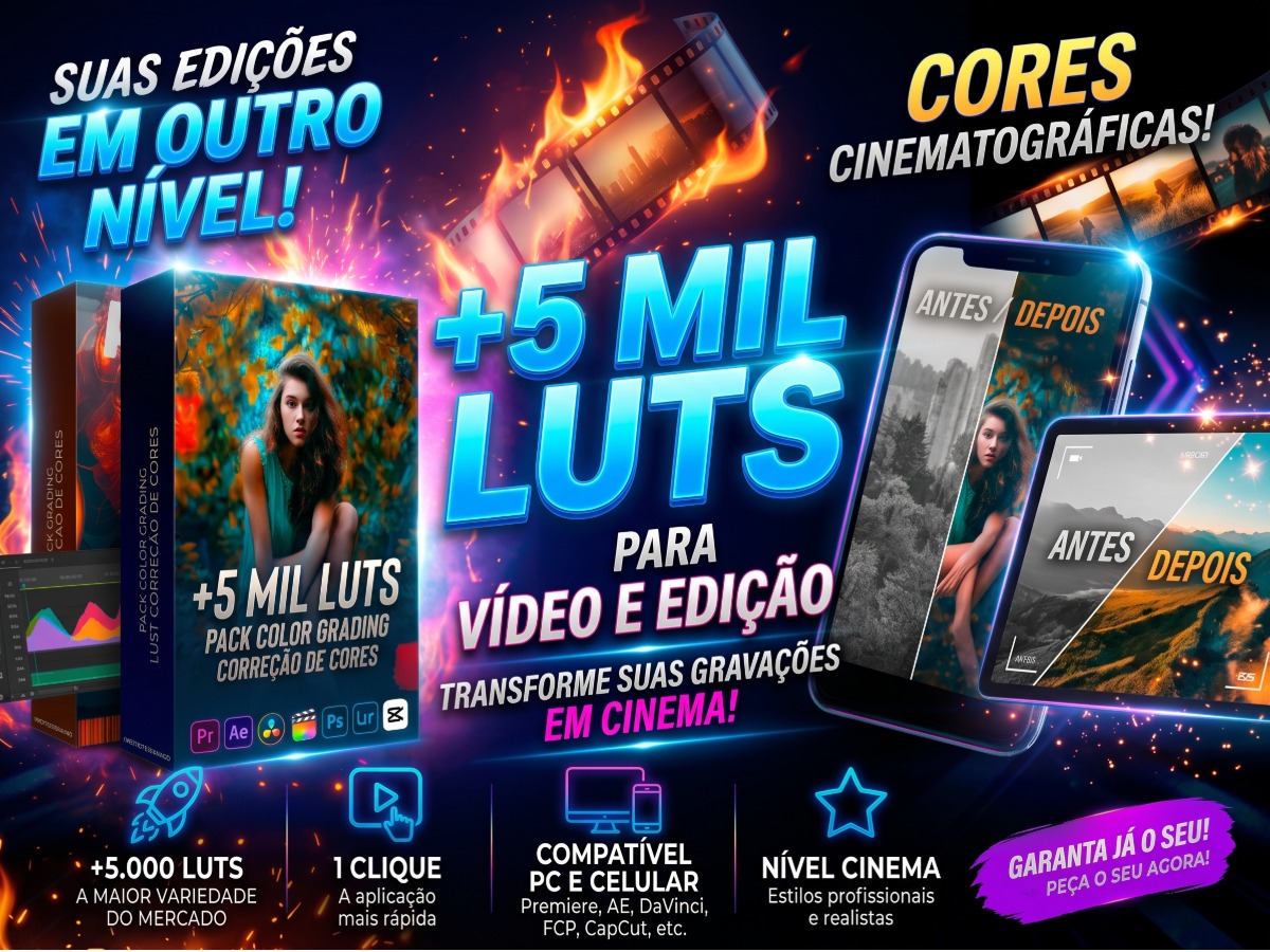 +5MIL LUTS PARA EDIÇÃO DE VIDEO